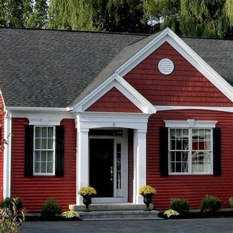 red vinyl house exterior